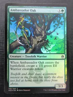 Ambassador Oak Foil - Mtg Magic Card # 1A78 - Image 1