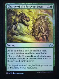 Charge pf the Forever-Beast Foil - Mtg Card #1IU - Image 1