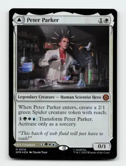 Peter Parker Marvel's Spider-Man FOIL Magic The Gathering MTG Card - Image 1