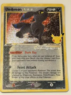 Pokemon TCG Celebrations Umbreon Gold Star Card 17/17 Near Mint Condition - Image 1