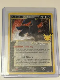 Pokemon TCG Celebrations Umbreon Gold Star Card 17/17 Near Mint Condition - Image 2