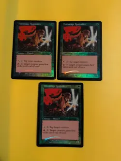 Thornscape Apprentice x3 Wizard INVASION. FOIL MTG 3 Card. Shooting star - Image 1