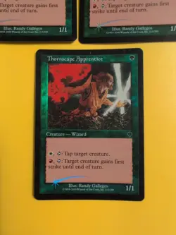 Thornscape Apprentice x3 Wizard INVASION. FOIL MTG 3 Card. Shooting star - Image 2
