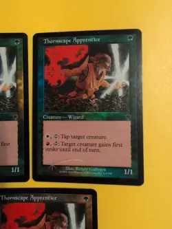 Thornscape Apprentice x3 Wizard INVASION. FOIL MTG 3 Card. Shooting star - Image 3