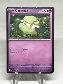 Pokemon 2025 Mega Evolution Black Star Promo Card #018 Cottonee Cosmo Holo - Image 1