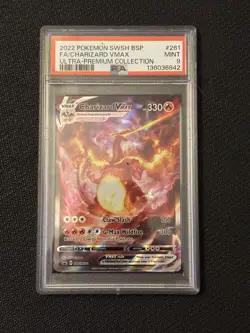 Pokemon TCG Charizard VMAX SWSH261 Black Star Promo Card Charizard UPC PSA 9 - Image 1