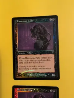 Ravenous Rats x2 creature INVASION. FOIL MTG 2 Card. Shooting star - Image 3