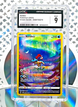 CGC 9 Keldeo GG07/GG70 Crown Zenith Full Art Illustration Rare Pokemon Card - Image 1