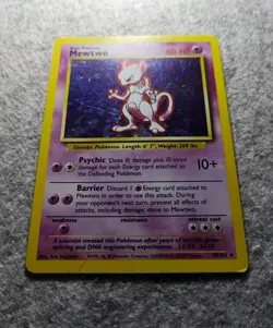 Pokemon Mewtwo TCG 1999 Holographic Base Set Card Unlimited Rare 10/102 - Image 2
