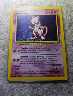Pokemon Mewtwo TCG 1999 Holographic Base Set Card Unlimited Rare 10/102 - Image 3