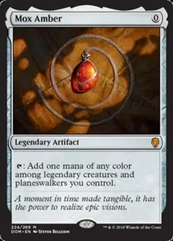 MTG Mox Amber, Light Play, English Dominaria - Image 1