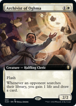 MTG Archivist of Oghma - Foil - Extended Art, Light Play, English Commander Lege - Image 1