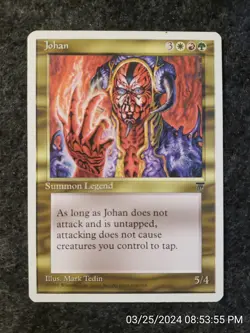 Johan VINTAGE MTG Magic The Gathering Legendary NM NEVER PLAYED (DS3D1E7) - Image 1