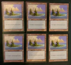 6x Island #335 Urza's Saga Basic Land Magic The Gathering MTG Mixed Condition - Image 1