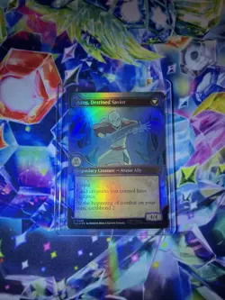 Magic MTG Avatar Borderless Aang at the Crossroads Destined Savior Foil Showcase - Image 2