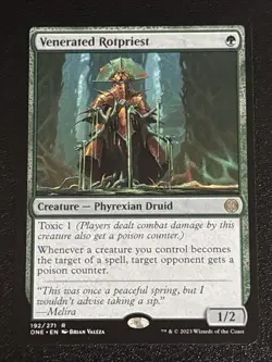 MTG Phyrexia: All Will Be One Venerated Rotpriest 192/271 NM Rare - Image 1