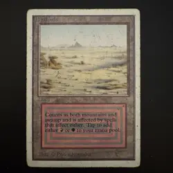 Magic The Gathering Unlimited Badlands Dual Land Heavily Played See Photos - Image 1