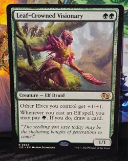 magic the gathering - Leaf-Crowned Visionary - Creature - Elf Druid - Rare - Image 1