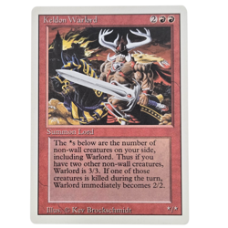 MTG Keldon Warlord Revised 3ED Uncommon Red Creature Summon Lord Magic - Image 1