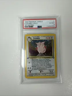 Pokemon 1st Edition Jungle CLEFABLE HOLO PSA 6 EX-MT - Image 2