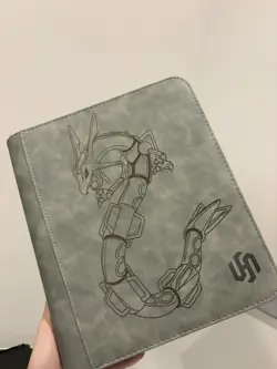 pokemon Laser Engraved Rayquaza Top Loader Binder (Made To Order) - Image 1