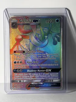Pokemon Greninja GX 133/131 Forbidden Light Rainbow Secret Rare NM - Image 1