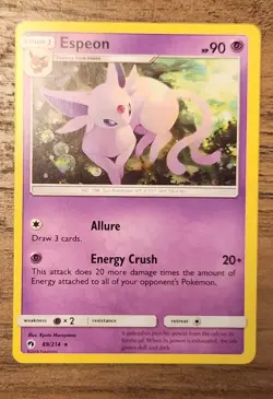 Espeon 89/214 Rare NM Pokemon 2018 SM Lost Thunder Non Holo Eeveelution - Image 1