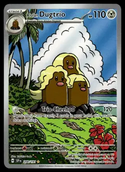 2024 Scarlet & Violet Series - Surging Sparks Alolan Dugtrio Illustration Rare - Image 1