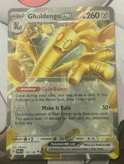 Gholdengo ex 139/182 Paradox Rift Pokemon English Near Mint - Image 1