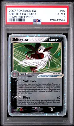 2007 POKEMON EX POWER KEEPERS #97 SHIFTRY EX-HOLO PSA 6 - Image 1