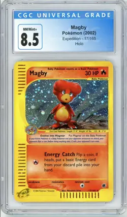 Pokemon Magby #17 Expedition Holo CGC 8.5 NM/Mint+ - Image 1
