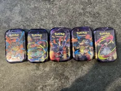 Pokemon TCG: Mega Evolutions / destined rivals Mini Tin Art Set - In Hand 5 Tins - Image 1