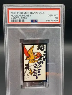 2013 POKEMON HANAFUDA KANTO APRIL PIDGEOT/PIDGEY PSA 10 - Image 1