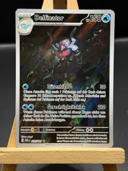 Pokemon Delfinator 225/091 Paldeas Schicksale Illustration Rare Deutsch NM - Image 1