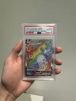 Pokemon Champion's Path Charizard VMAX Full Art 74/73 Rainbow Secret Rare PSA 10 - Image 2