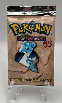 (402756) Pokemon Fossil Unlimted Edition Lapras Booster Pack Factory Sealed - Image 1