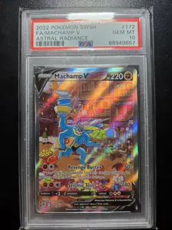 2022 Pokemon SWSH FA/MACHAMP v Astral Radiance #172 PSA Gem Mint 10 - Image 2