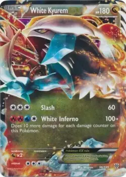 White Kyurem EX 96/135 Ultra Rare Plasma Storm Pokemon TCG nm - Image 1