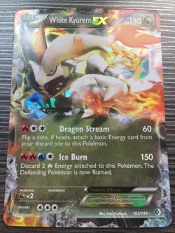 White Kyurem EX 96/135 Ultra Rare Plasma Storm Pokemon TCG nm - Image 2