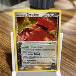 Team Magma's Groudon 9/95 Team Magma vs Team Aqua NM- Reverse Holo Pokemon TCG - Image 1