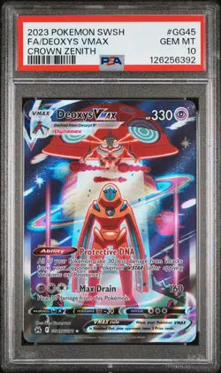 PSA 10 Deoxys VMAX #GG45 Pokemon SWSH Crown Zenith English 2023 - Image 1