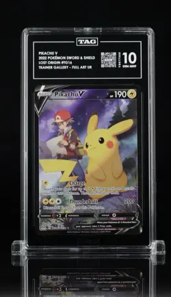 Pokemon Pikachu V TG16/TG3 Lost Origin Trainer Gallery TAG 10 Gem Mint - Image 1