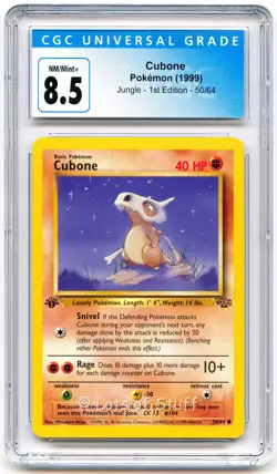 CGC 8.5 NM/MINT+ Cubone Jungle 1st Edition Pokemon 1999 WOTC 50/64 -11 - Image 1