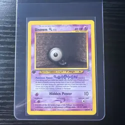 Unown [Q] 1st Edition Neo Destiny Uncommon 59/105 WOTC Vintage Pokemon - Image 1