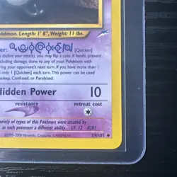 Unown [Q] 1st Edition Neo Destiny Uncommon 59/105 WOTC Vintage Pokemon - Image 5