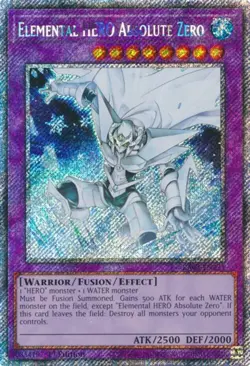 Yugioh! Elemental HERO Absolute Zero - RA03-EN231 - Platinum Secret Rare - 1st E - Image 1