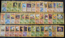 Vintage Pokemon Lot (40 Cards) WOTC Base Sets TCG MP Average Condition (Lot 13) - Image 1