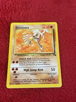 Hitmonlee 22/62 Fossil Non Holo Wotc Pokemon Card Played 1999 - Image 5