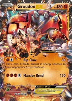 Pokemon Groudon EX NM 1st Edition Normal XY - Primal Clash - Image 1