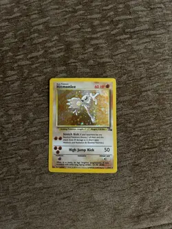 Pokemon TCG Hitmonlee Fossil Holo Card 7/62 Unlimited Rare, LP-NM Condition - Image 2